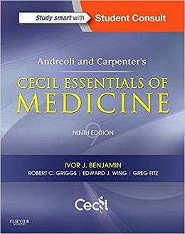 دانلود کتاب ملزومات پزشکی سیسیل، اندرئولی و کارپنتر + ویدئو Andreoli and Carpenter’s Cecil Essentials of Medicine, 9ed + Video